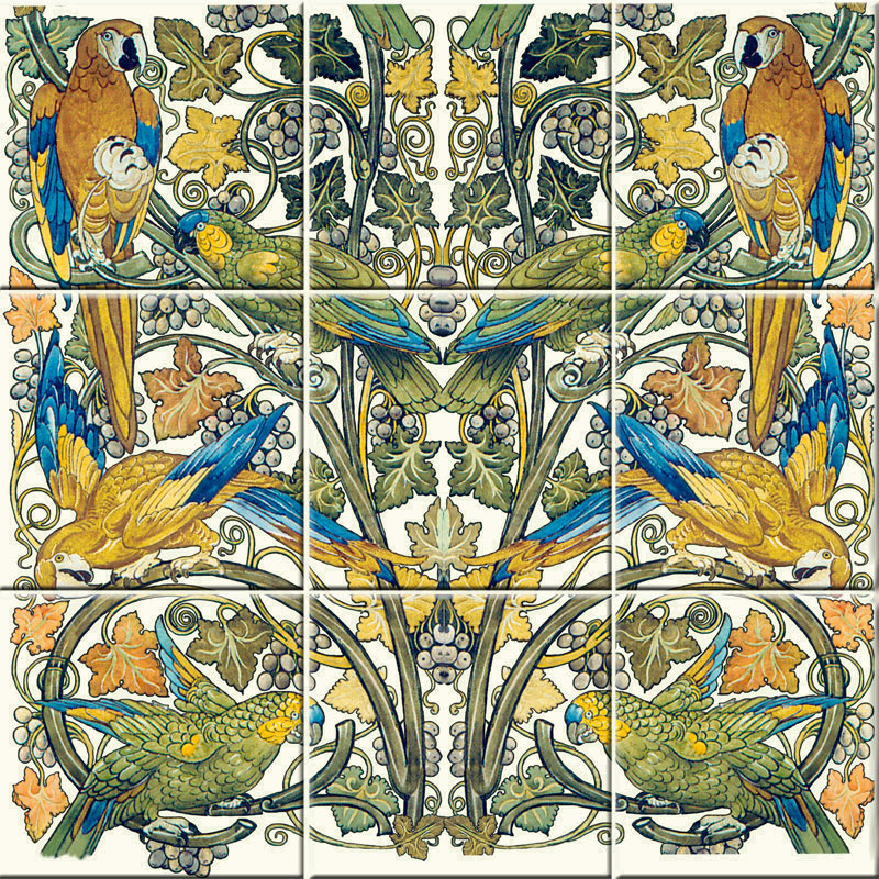 William De Morgan Golden Parrots